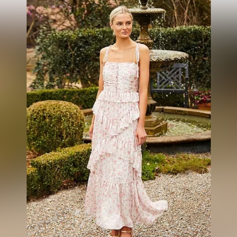 Antonio Melani Tiered Floral Gown